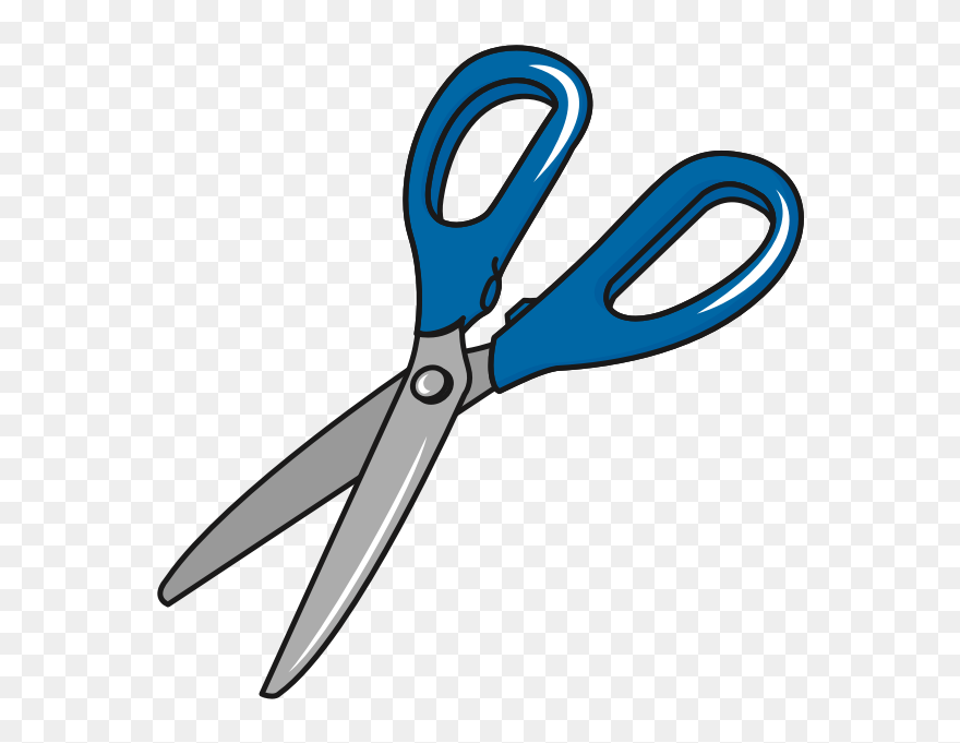 Scissors With Blue Handles-1574177096 - はさみ の イラスト Clipart