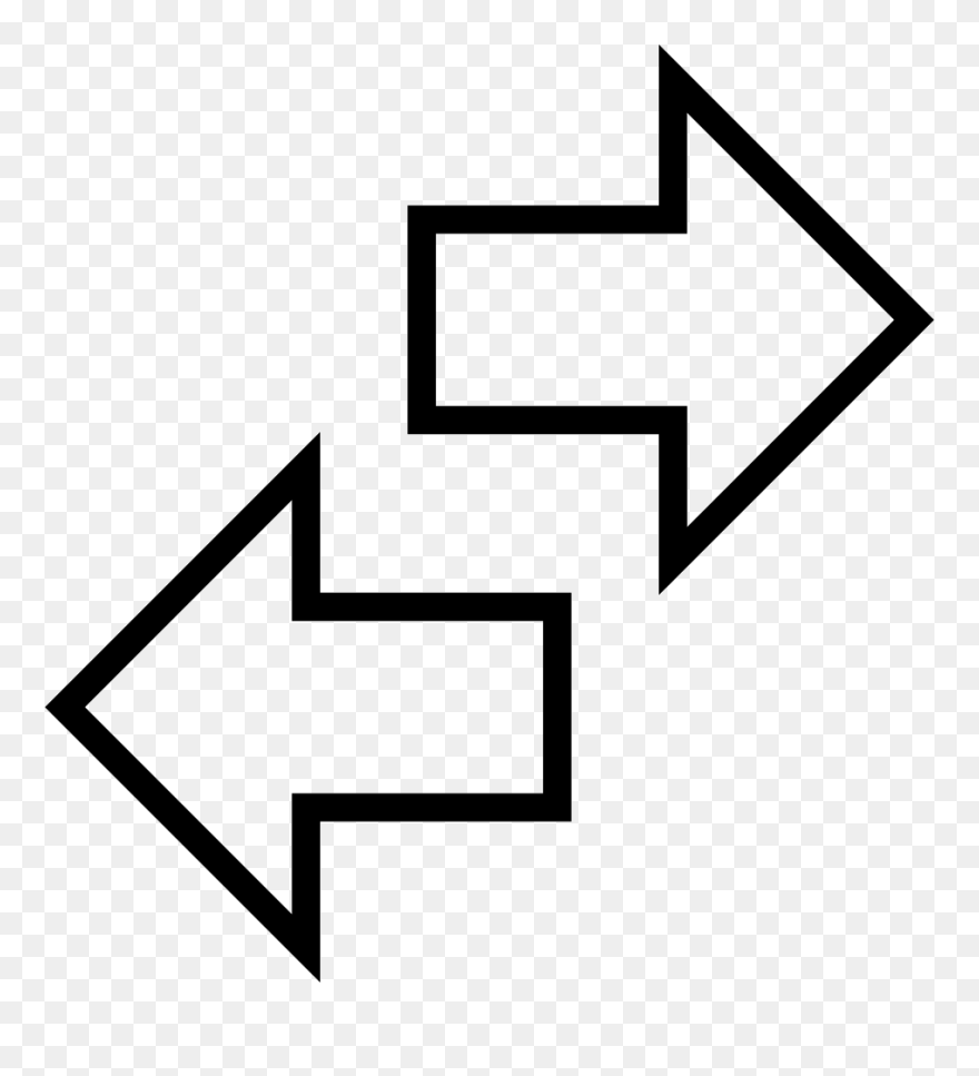 Moving Arrows - Two Way Arrows White Clipart