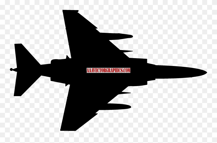Jet Drawing - F 4 Phantom Silhouette Clipart