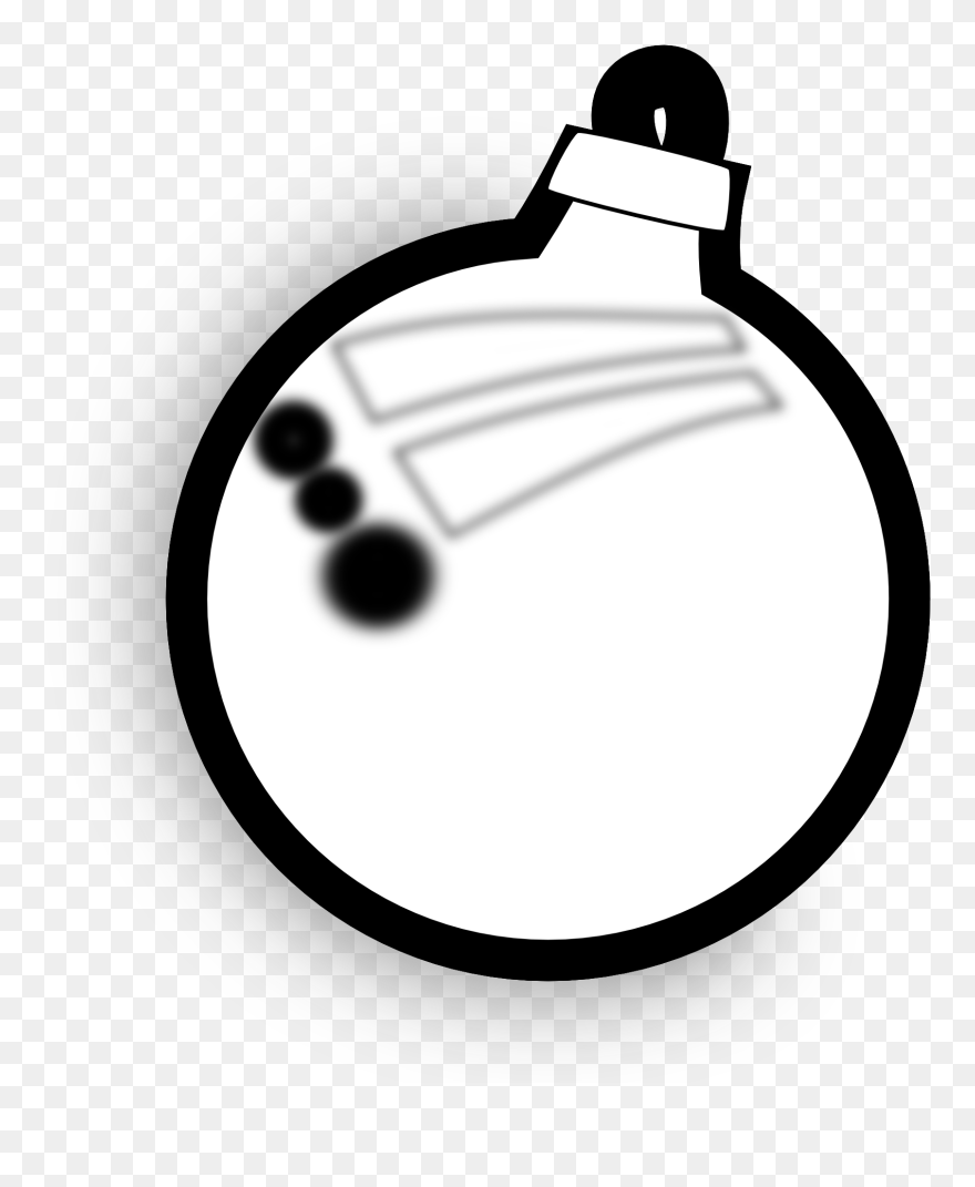 Christmas Ornament Black And White Clipart - Christmas Day - Png Download