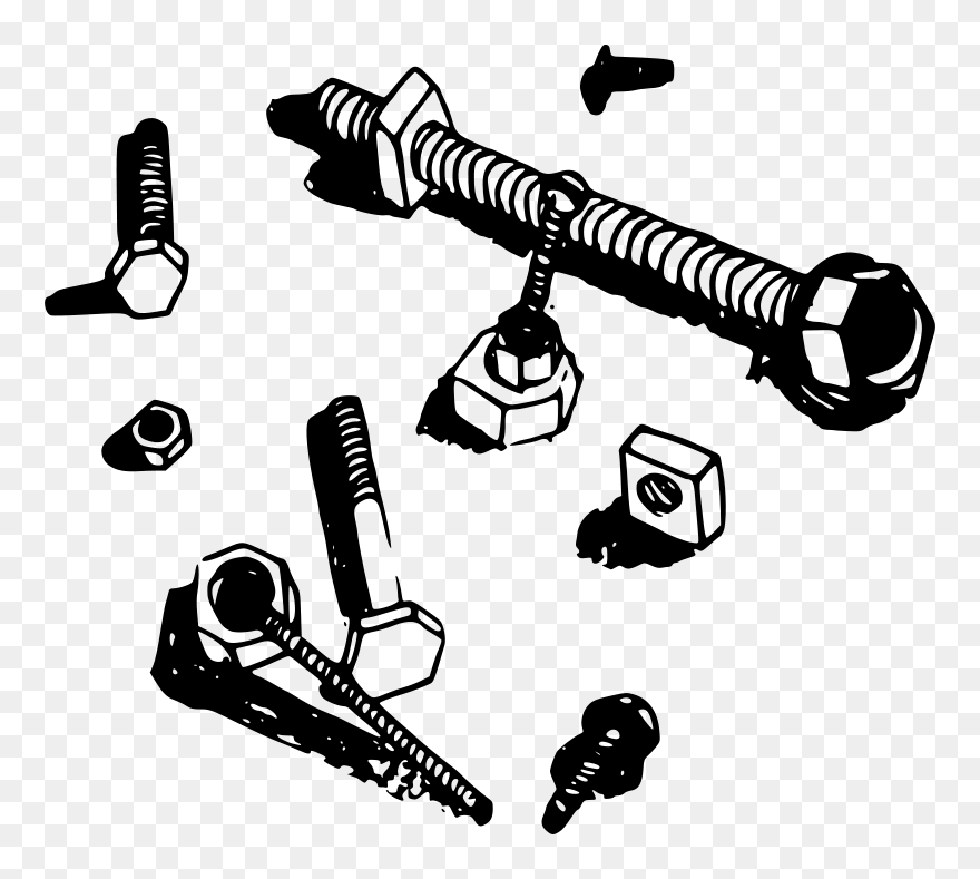 Vector Screw Baut - Clipart Nuts And Bolts - Png Download