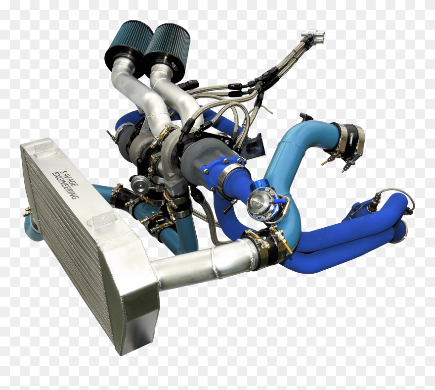 Engine Clipart Twin Turbo - Twin Turbo Kit - Png Download