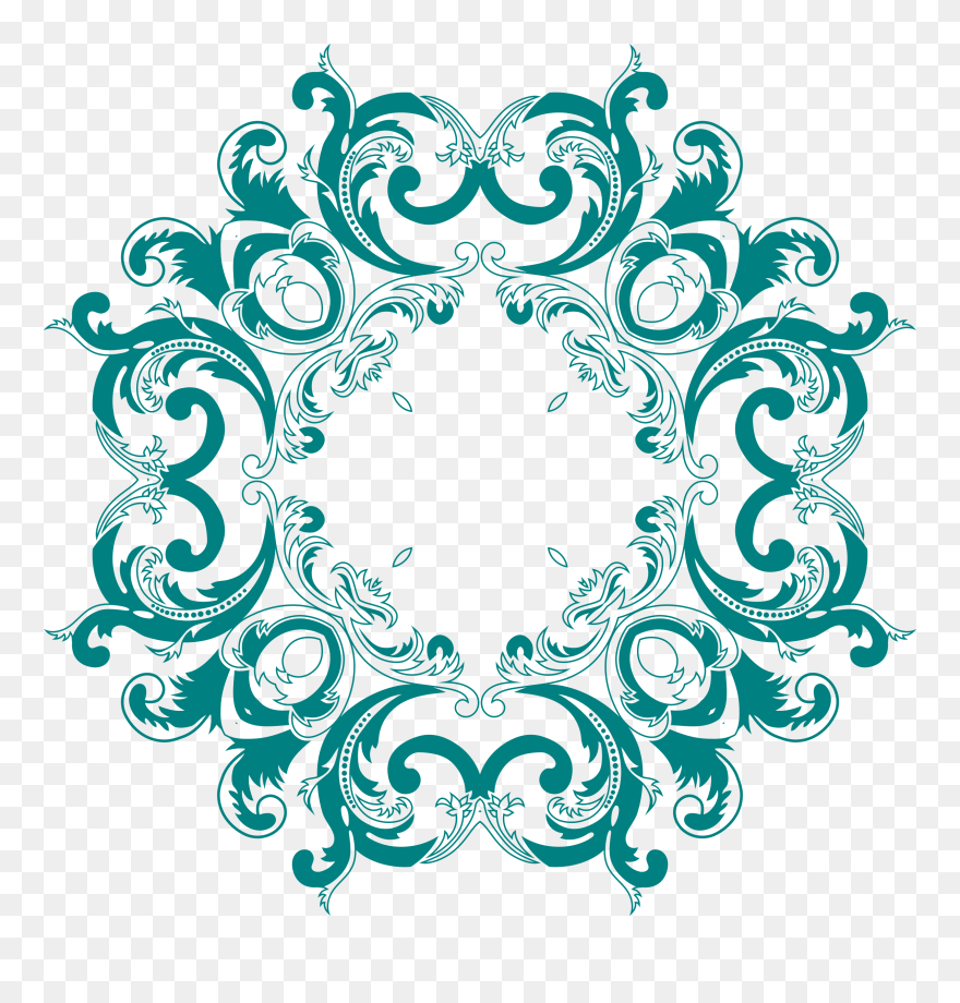 Clipart Design Interior - Vintage Floral - Png Download