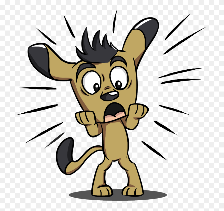 Wildlife,art,carnivoran - Scared Dog Clipart - Png Download