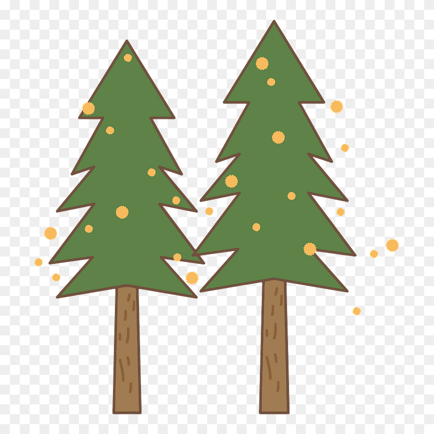 Pollen Japanese Cedar Clipart - Christmas Tree - Png Download