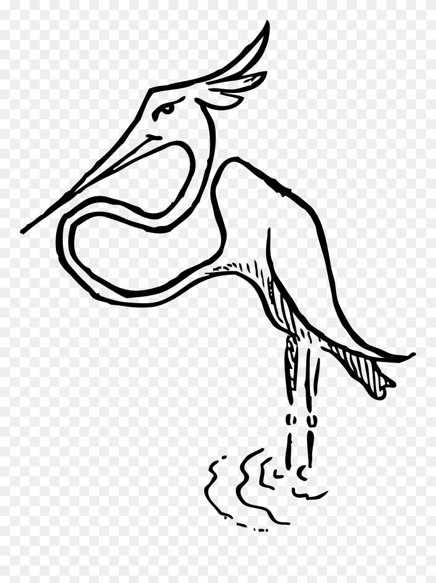 Stork Clip Arts - Štorklja Pobarvanka - Png Download