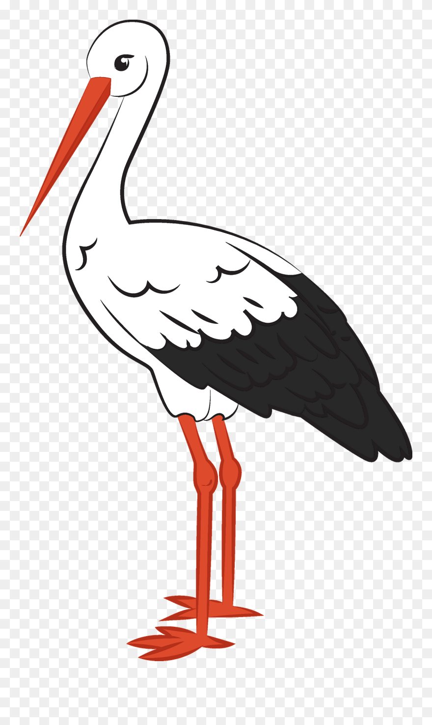 White Stork Clipart
