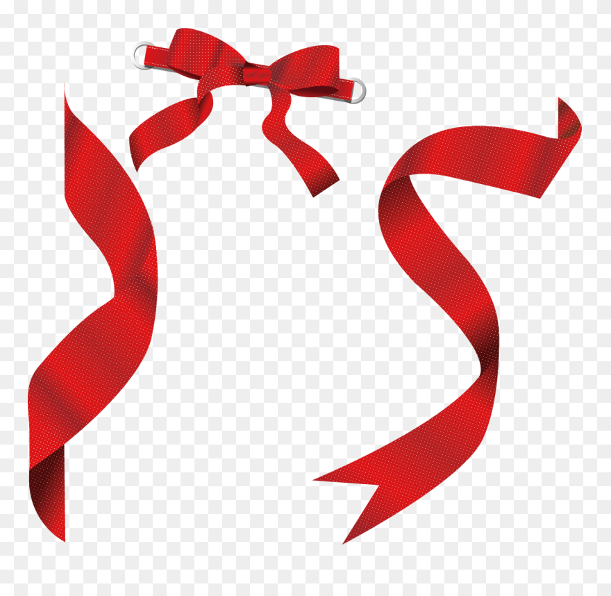 Cute Ribbon Red Bow Download Free Image Clipart - Dây Ruy Băng Vector - Png Download