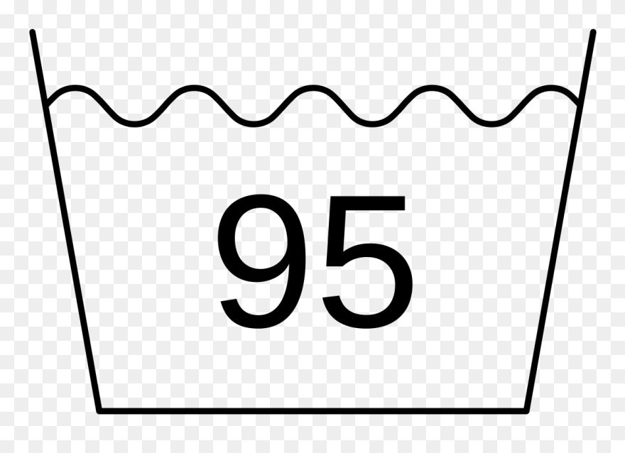 Laundry Symbol Wash - Wash At 95 Clipart