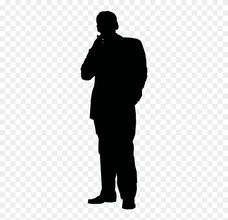 Silhouette Thinking Man Png Clipart