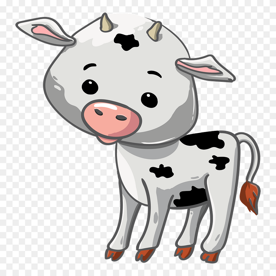 Cartoon Calf Clipart - Cow And Calf Clipart - Png Download
