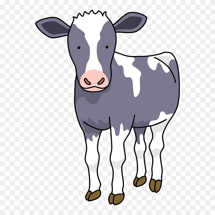 Calf Cow Animal Clipart - 子 牛 イラスト 無料 - Png Download