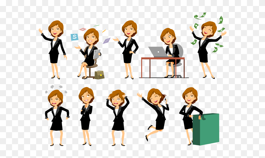 Group Vector Business - Business Woman Vector Png Clipart
