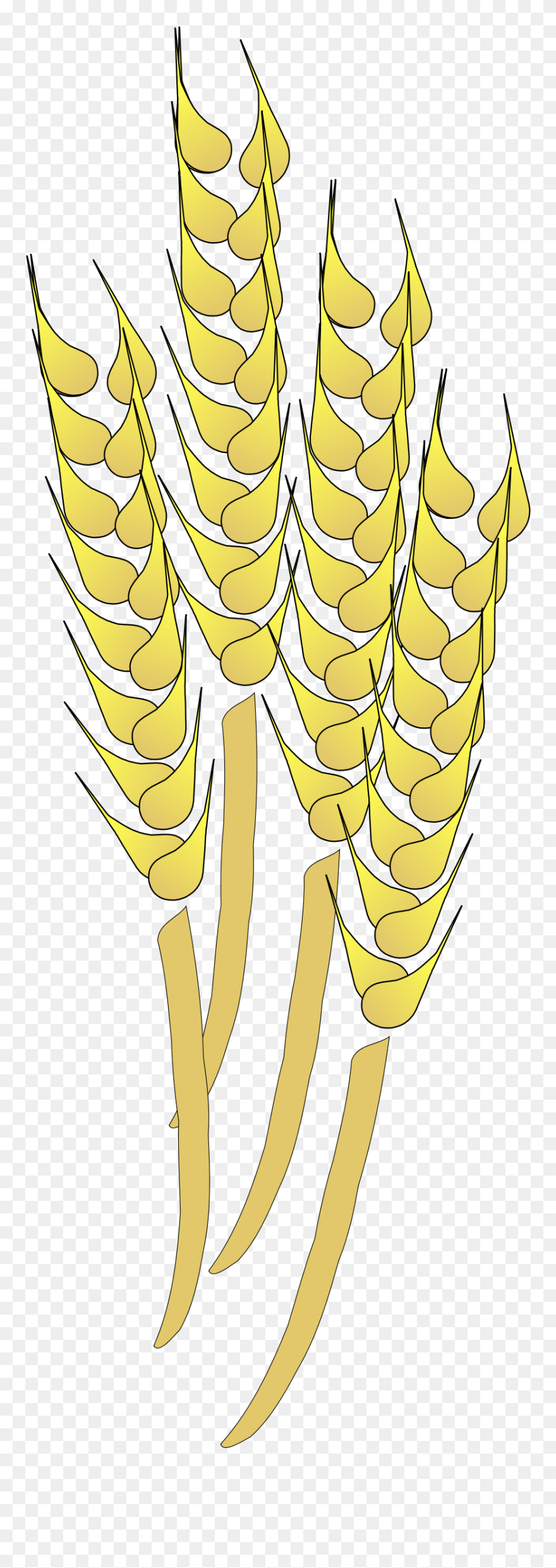 Wheat Clipart Gold Paisley - Wheat Clip Art - Png Download