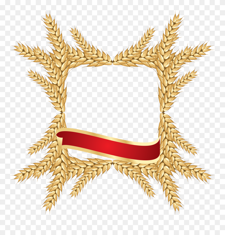 Grain Clipart Wheat Straw - Рамка Из Колосков Пшеницы - Png Download