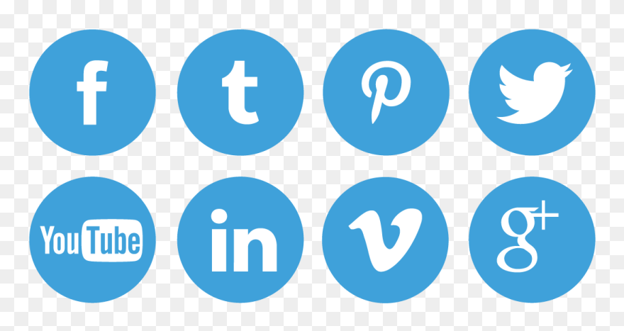 Social Media Icon Blue Png Clipart