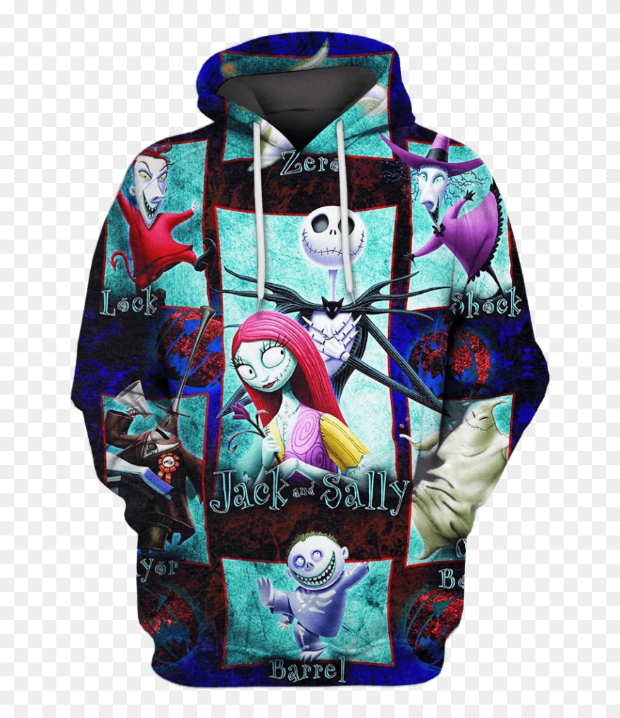 Jack And Sally Nightmare Before Christmas Hoodie Clipart
