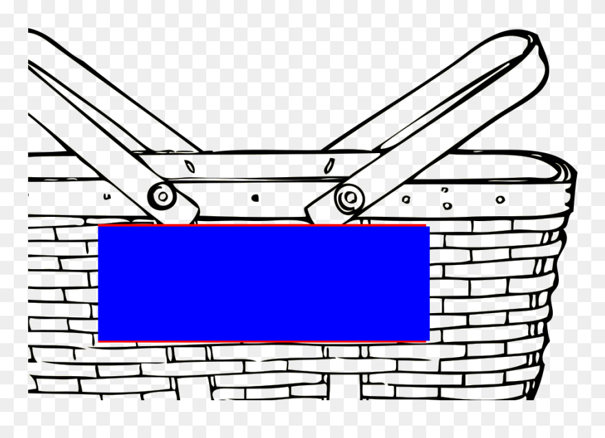 Basket Clipart Black And White - Png Download