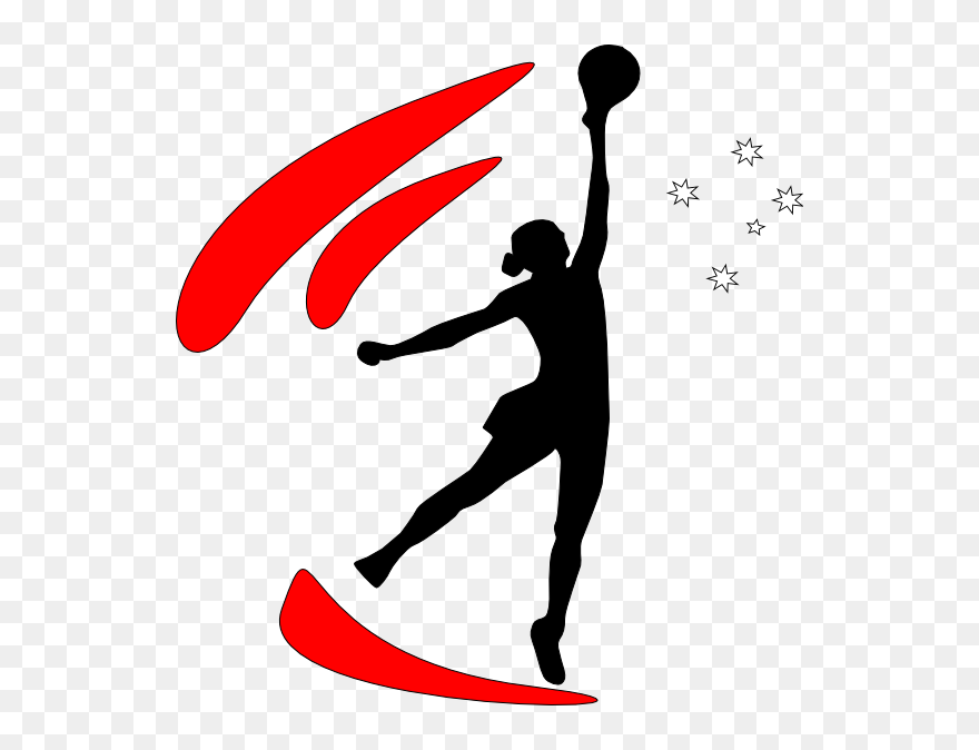 Netball9 Clip Art At Clker - Clipart Netball - Png Download