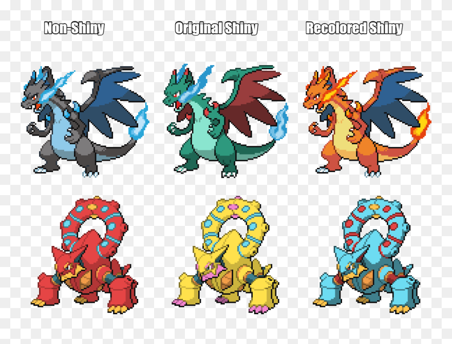 Artmega Charizard X And Volcanion Shiny Recolors I - Volcanion Shiny Clipart