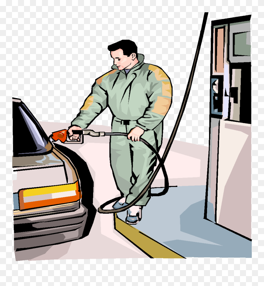 Gas Clipart In Car - Putting Gas In The Car - Png Download
