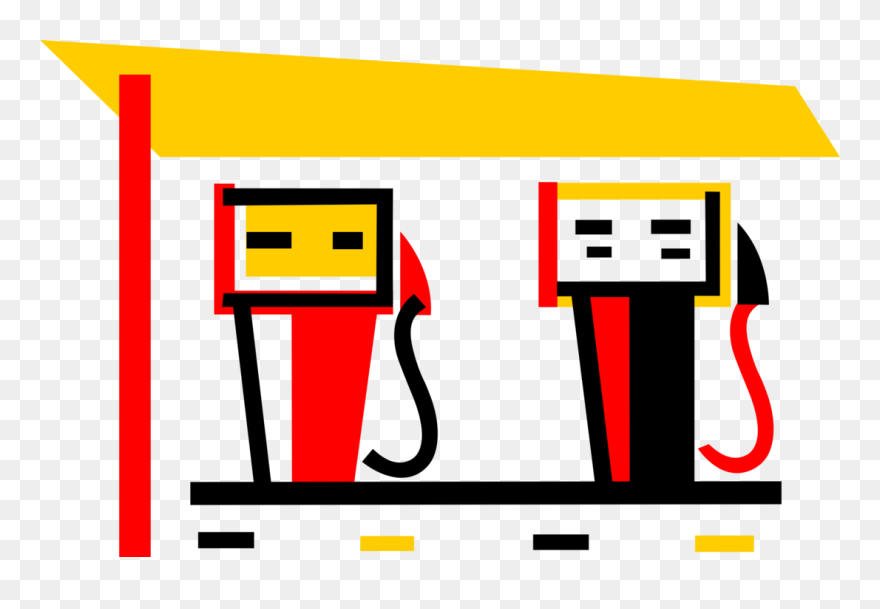 Transparent Gas Pumps Clipart - Filling Station - Png Download