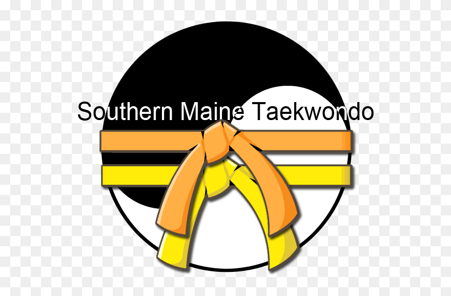 Orange And Yellow Belt - Black Belt Clipart