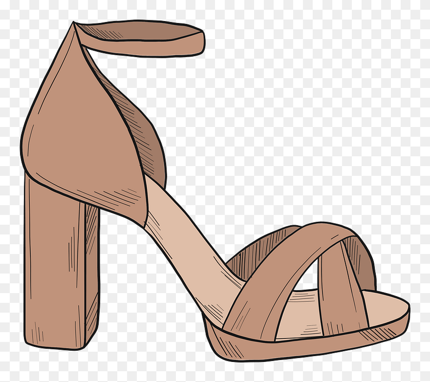 High Heel Clipart - Sandal - Png Download