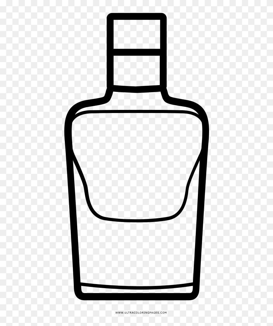 Perfume Coloring Page - Glass Bottle Clipart