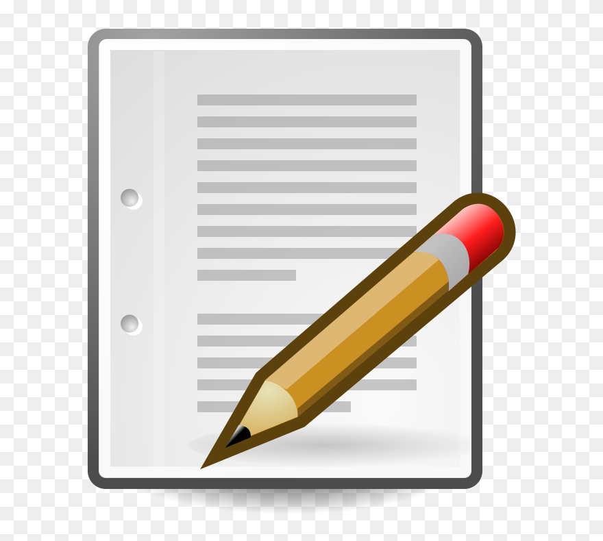 Transparent Paper And Pencil Png Clipart