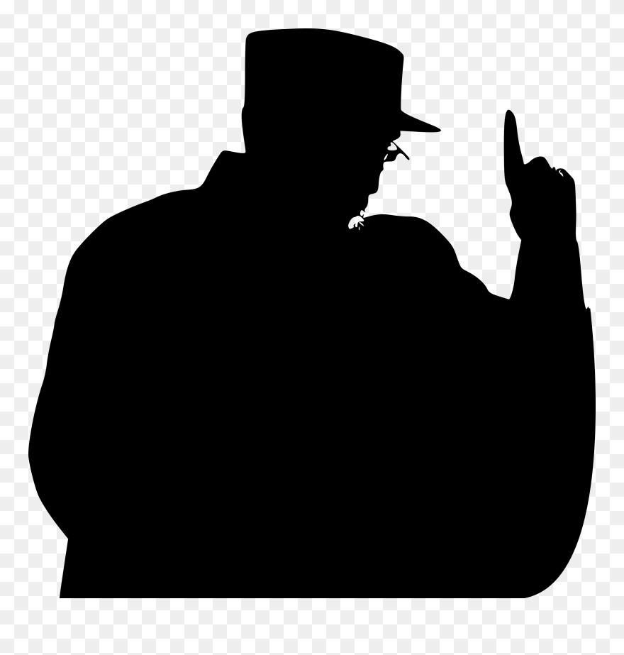 Silhouette Republic Of Cuba Clip Art - Silhouette Of A Dictator - Png Download