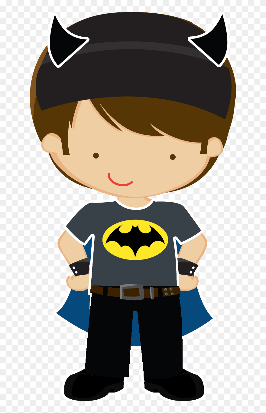 Baby Superheroes Clipart - Batman Caricatura Para Niños - Png Download