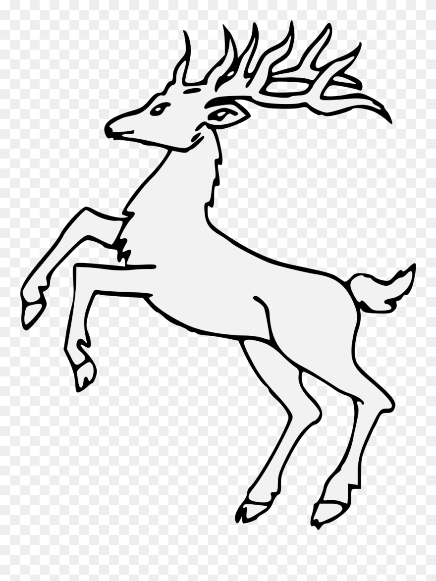 Stag Vector Heraldic - Heraldry Stag Clipart (#5410817) - PinClipart