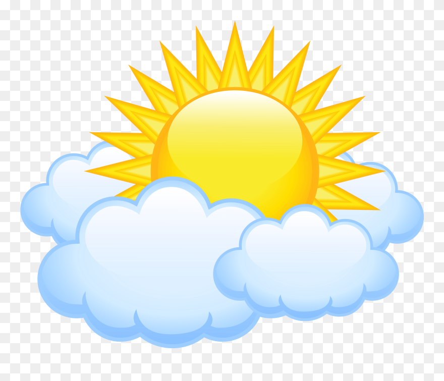 Cloud Sunlight Clip Art - Sun And Cloud Clipart Transparent Background - Png Download