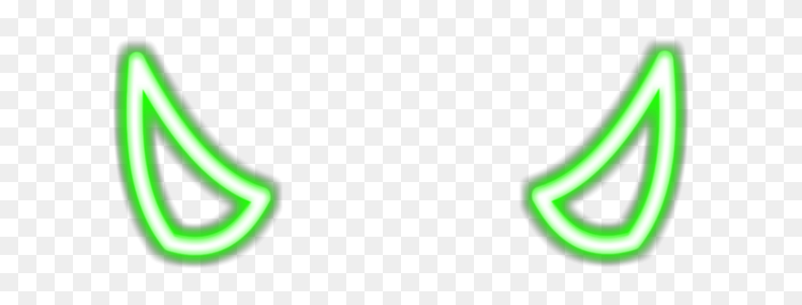 #green #red #spiral #aesthetic #crown #taç #grid #wings - Neon Devil Horns Png Clipart