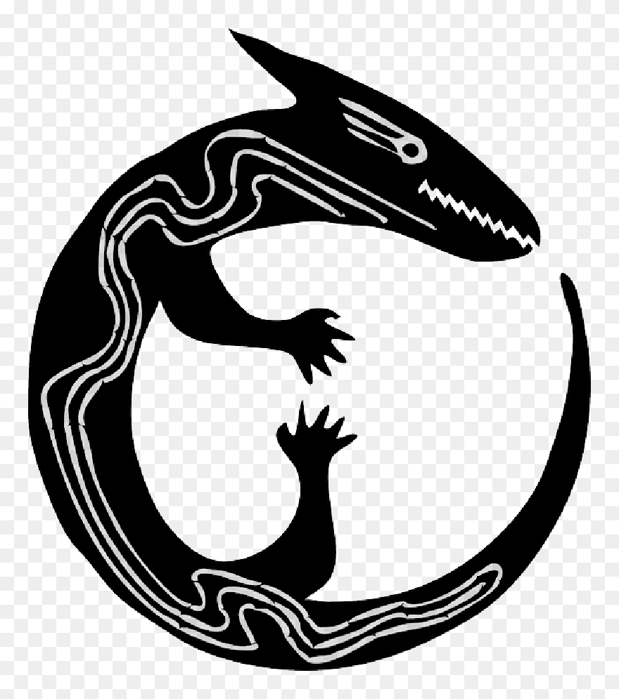 Lizard, Reptile, Yellow, Black, Round, Animal, Nature - Lizard Symbol Clipart