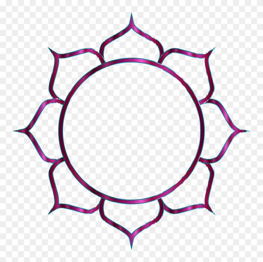 Chromatic Lotus Flower Line Art 5 No Background - Mantra Om Namo Narayanaya Clipart