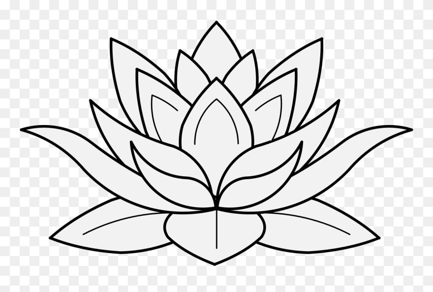 Drawing Details Lotus Flower - Lotus Heraldry Clipart