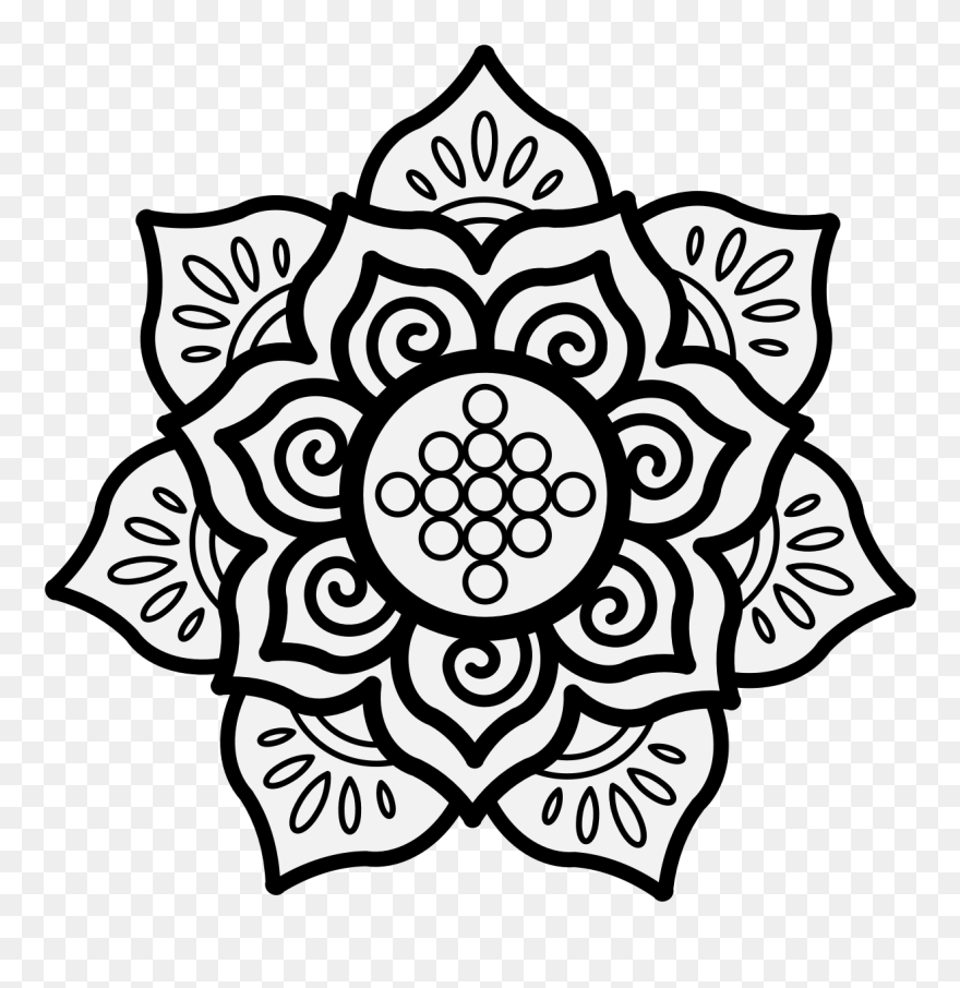 Lotus Flower Affronty - Drawing Anglo Saxon Art Clipart