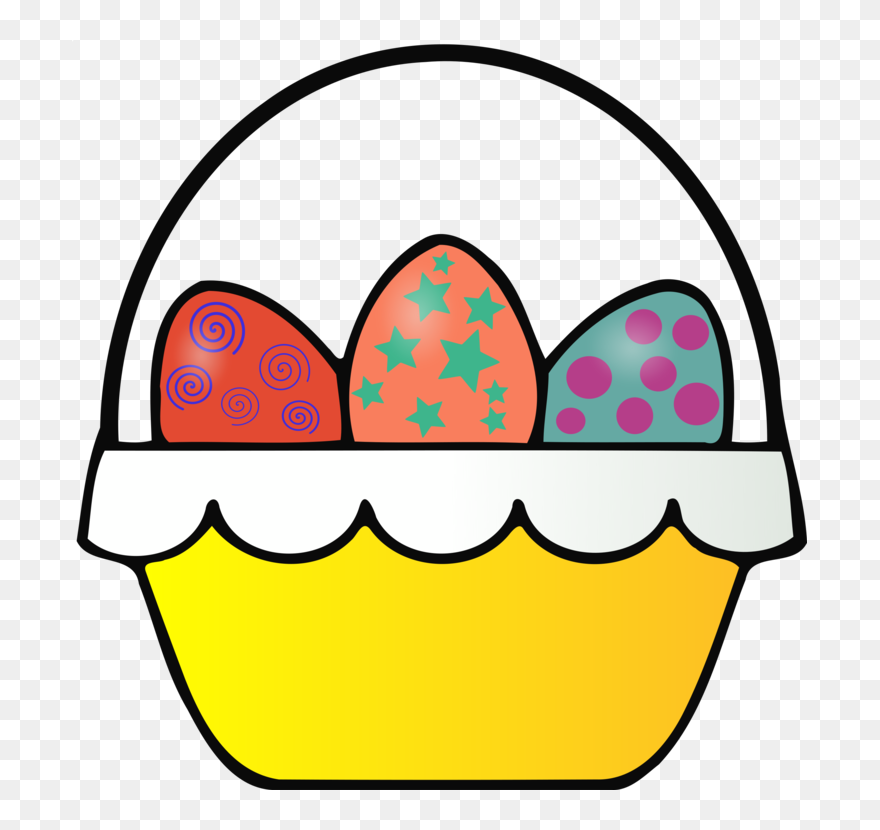 Area,artwork,yellow - Easter Egg Basket Clipart - Png Download