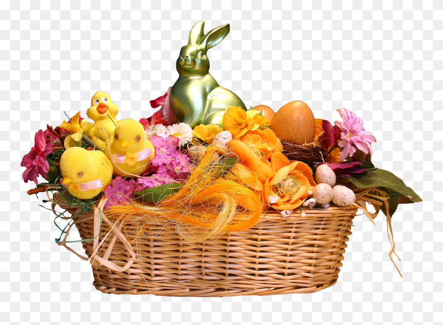 Transparent Religious Easter Clipart - Easter Basket Png