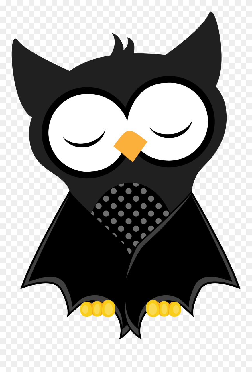 Transparent Cute Owl Halloween Clipart - Cartoon - Png Download