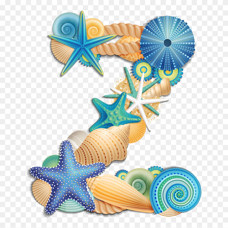 Seashells Clipart Seaside, Seashells Seaside Transparent - Transparent Seashell Alphabet Letter B - Png Download