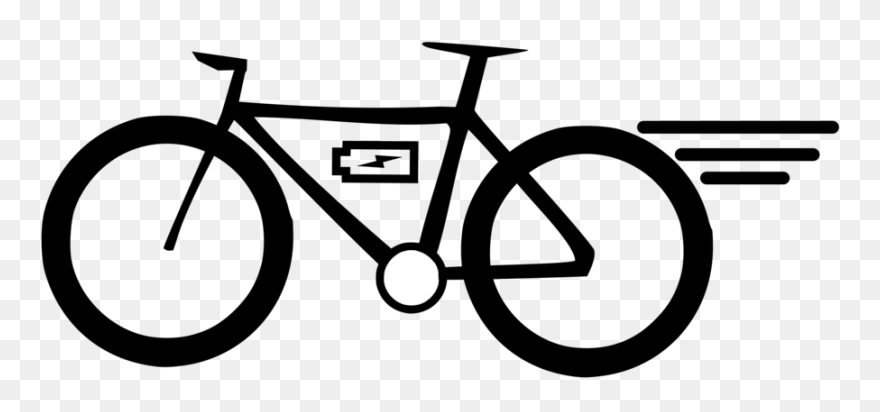 Line Art,cycling,bicycle Handlebar - Electric Cycle Clipart - Png Download