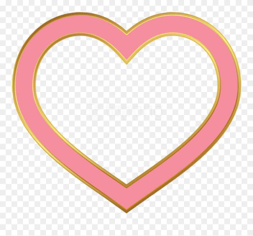 Free Png Heart Border Pink Png Images Transparent - Heart With Border Clipart