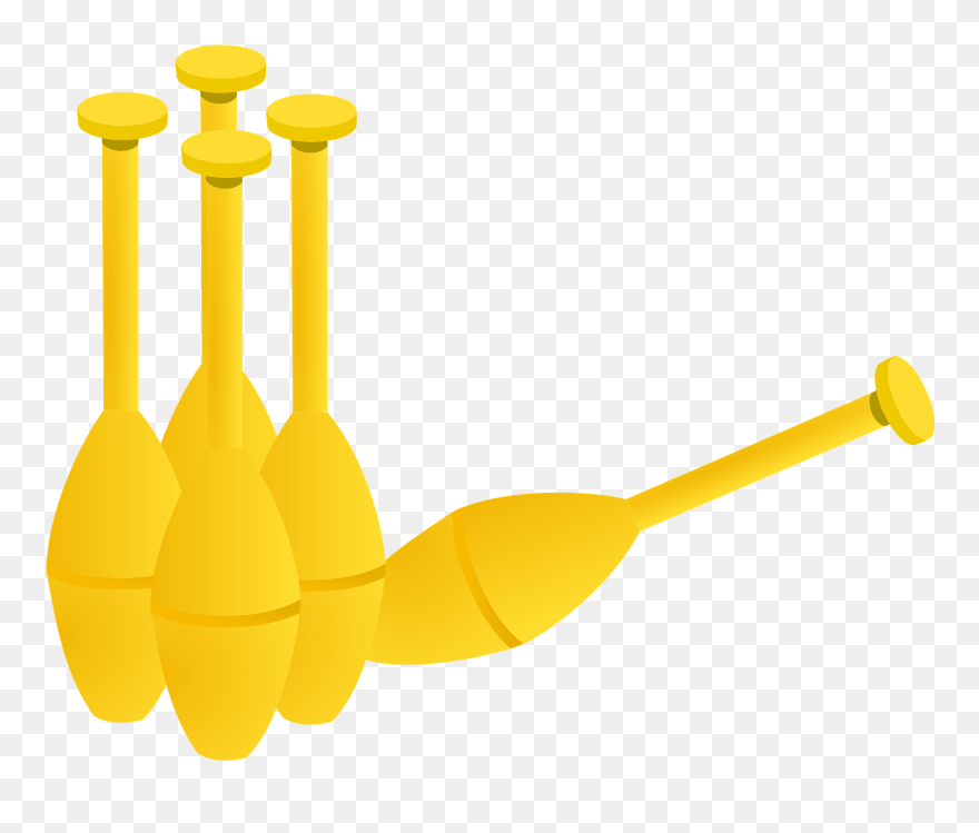 Line,yellow,bowling Pin Clipart