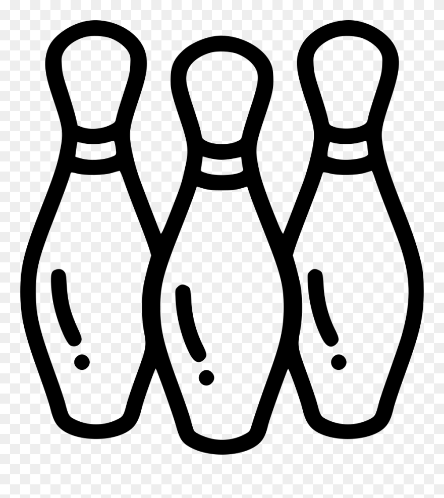 Bowl Bowling Pin Tenpin Pins - Svg Bowling Icon Clipart