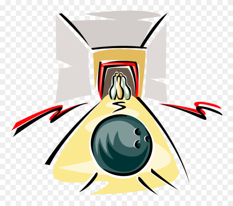 Vector Illustration Of Sports Equipment Bowling Ball - Illustration Clipart