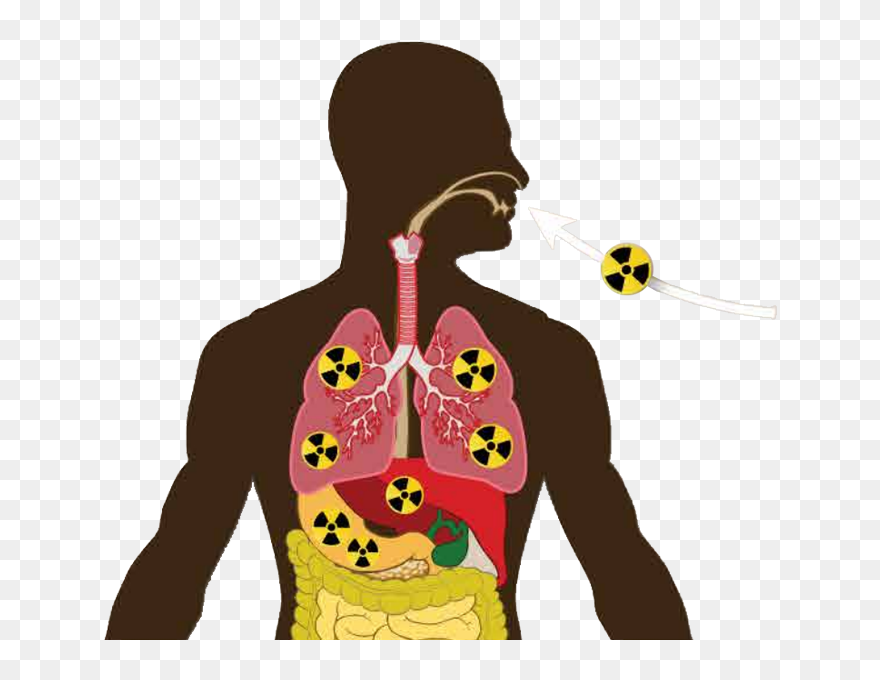 Vector Graphic Showing Radioactive Materials Entering - Illustration Clipart