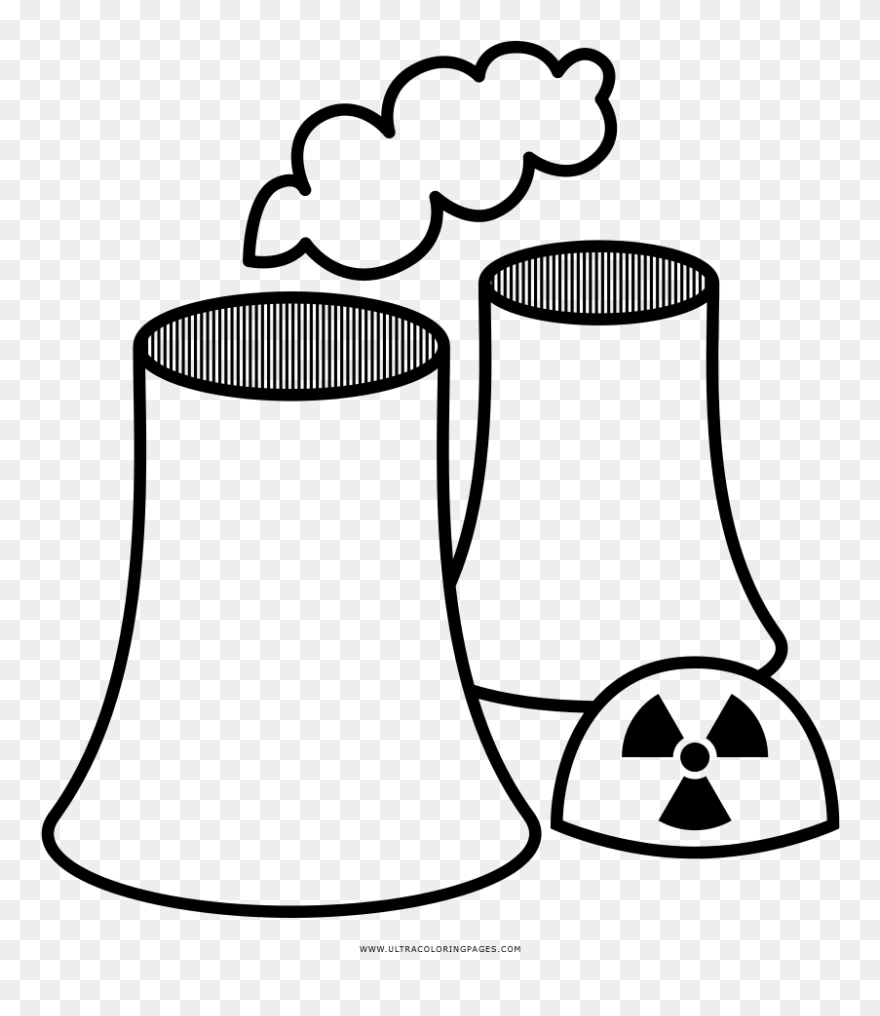 Nuclear Plant Coloring Page - Dibujos De Plantas Nucleares Clipart